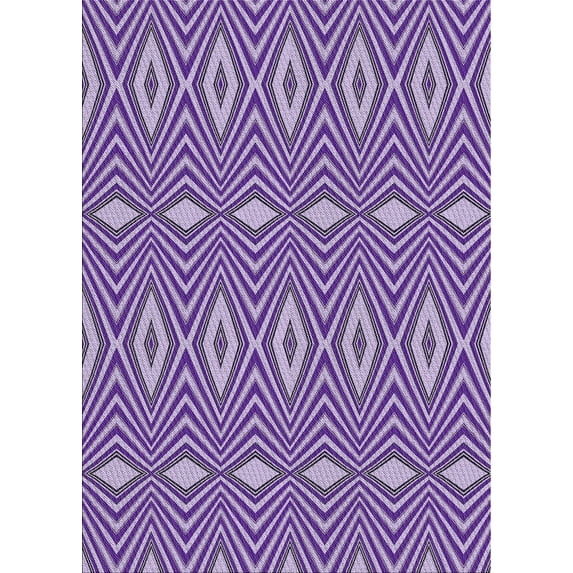 Ahgly Company Machine Washable Indoor Rectangle Transitional Bright Purple Area Rugs, 7' x 9'