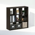 thumbnail image 5 of Furinno Cubic Open Back Multipurpose Clothing & Closet Storage Organizer Shelf, 9-Cube, Dark Oak, 5 of 6