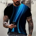 thumbnail image 2 of Men'S T-Shirt Short Sleeve Printed Summer Round Neck Top Trend Casual Sweatshirt 2XL, 2 of 5
