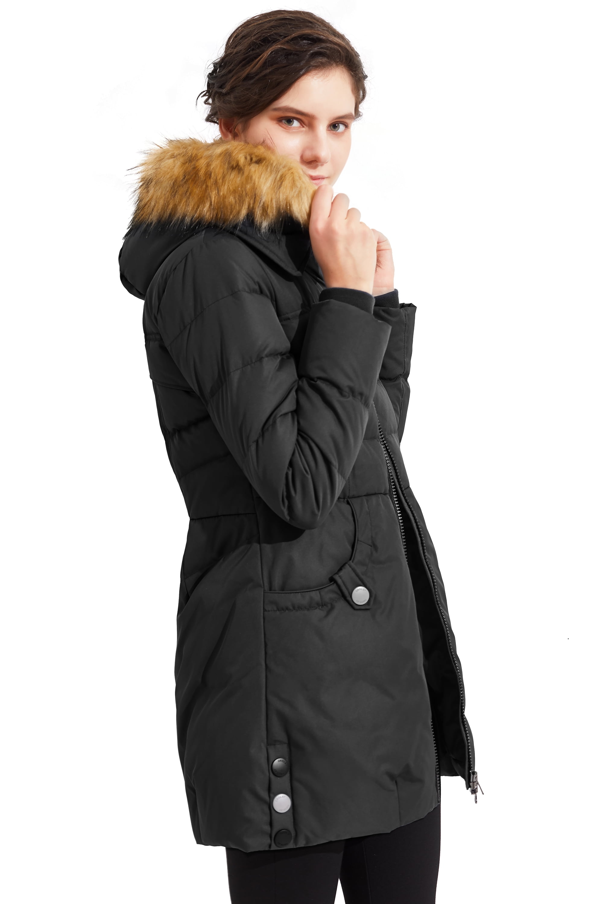 Orolay Womens Quilted Down Jacket Warm Winter Down Parka with Hood