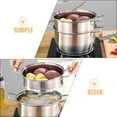 thumbnail image 3 of Multi-Functional Steamer Stainless Steel Steamer Pot Double Handle Soup Pot for Cooking, 3 of 8