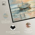thumbnail image 4 of Boat On The Shore Sailing Wall Art Canvas Wall Art by Art Remedy, Black Floater Frame, 31" x 46", 4 of 7