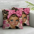 thumbnail image 3 of SHANXI African American Black Girl Home Decorative Throw Pillow Cover, I am Kind Inspirational Quotes Cushion Case 22x22in, 3 of 5