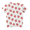 thumbnail image 5 of PINQI Boys Girl's Graphic Tees Cute Fruit Printed T-Shirts Short Sleeve Crewneck Floral Tee Shirt Summer Casual Shirt Tops, 5 of 5
