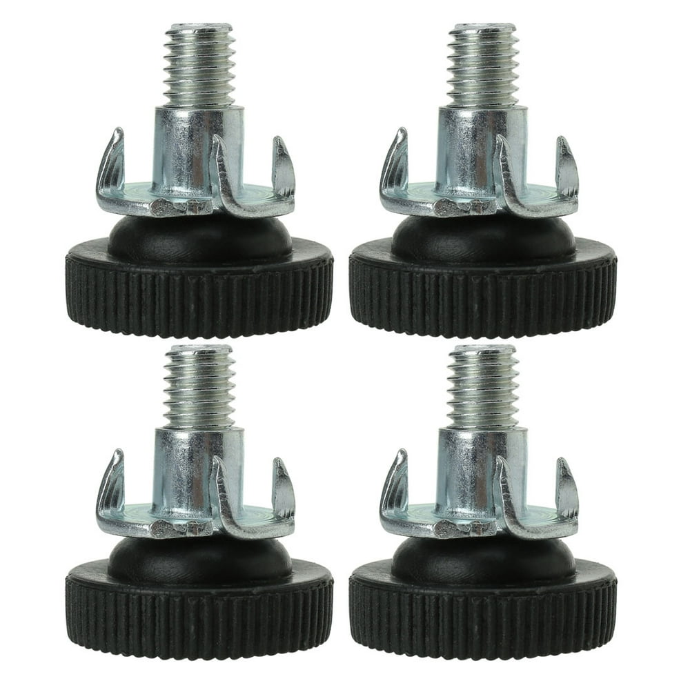 M8 x 20 x 28mm Furniture Leveling Feet Adjustable Leveler with Tnuts Black 4pcs