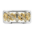 thumbnail image 4 of Auriga Fine Jewelry 14K Two-tone Gold Polished Fancy Squares Diamond Ring for Women Size 7, 4 of 6