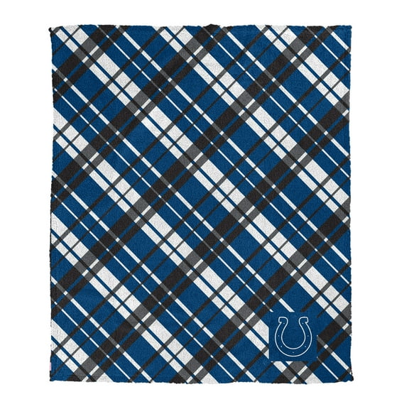 Pegasus Indianapolis Colts 50" x 60" Dash Logo Patch Ultra Cozy Sherpa Blanket