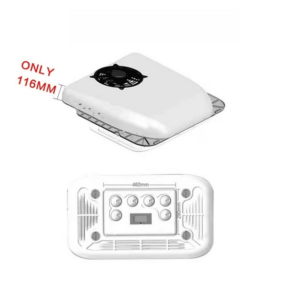 12V 24V Battery DC Automotive Electric Ultra Thin RV Rooftop Air Conditioner Parking Ac For Car Truck Tractors Motor Home ,Efficient Cooling