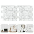 thumbnail image 1 of OULII 2Pcs Peel and Stick Backsplash for Kitchen Silver Waterproof Wall Tiles Decorative, 1 of 8