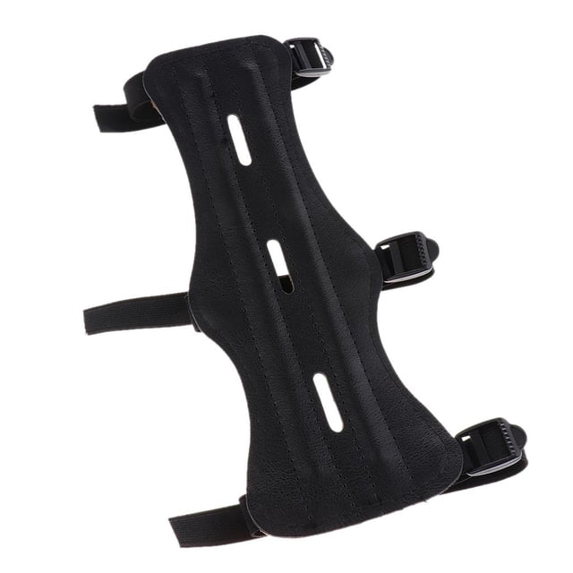 de de tiro con Protección de tiro Protección segura Cuero correas s DYNWAVEMX Archery Armguard Black