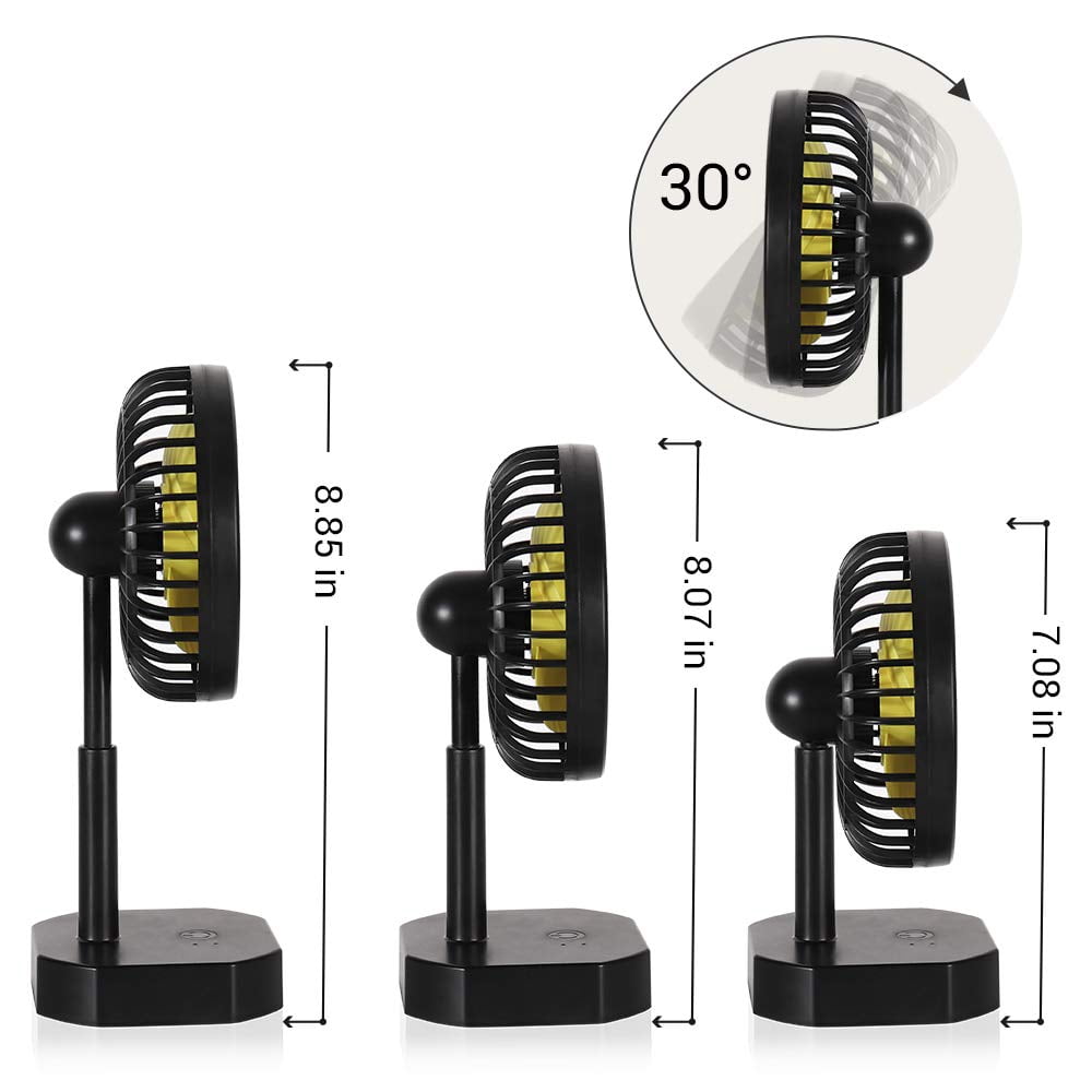 Quiet Portable Cooling Fan Adjustable Tilt with 3 Speeds - USB Powered