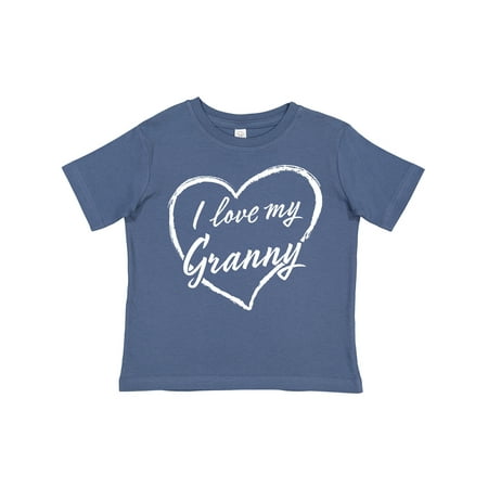 

Inktastic I Love My Granny in White Chalk Heart Gift Toddler Boy or Toddler Girl T-Shirt