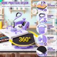 thumbnail image 5 of Adnoom 5 in 1 Heat Press Machine 15x15, 1200W Digital Heat Press, Slide Out Design, 360° Rotation, Heat Transfer Machine for Tshirt Plate Cap Mug, Purple, 5 of 8