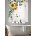 thumbnail image 6 of Spring Sunflower Sheer Curtains 72 Inches Long 2 Panels Set, Window Sheer Curtains for Living Room/Bedroom, Garden Botanical Leaves Butterflies Light Filtering Rod Pocket Curtain 52''x72''x2, 6 of 8