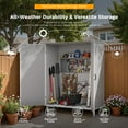 thumbnail image 3 of Patiowell 5' x 3' Plastic Outdoor Storage Shed with Lockable Door, for Patio Furniture,Pool Accessories and Tools, White, 3 of 8