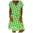 thumbnail image 2 of Zorckvet Plus Size Dresses for Women Summer Casual Short Sleeves Mini Dress Sundresses Floral Boho Beach Dresses, 2 of 8