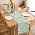 thumbnail image 6 of Green Leaves Cotton Linen Table Runner for Dining Kitchen, Summer Tropical Plants Botanical Silhouettes Wedding Outdoor Party Tablerunners, Dresser Scarf Coffee Tablecloth Runners 13x72 Inches, 6 of 9