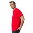 thumbnail image 3 of Gildan Men's Softstyle Pique Polo Shirt, Short Sleeve, Modern Classic Fit, Red, S-4XL, 1-Pack, 3 of 5