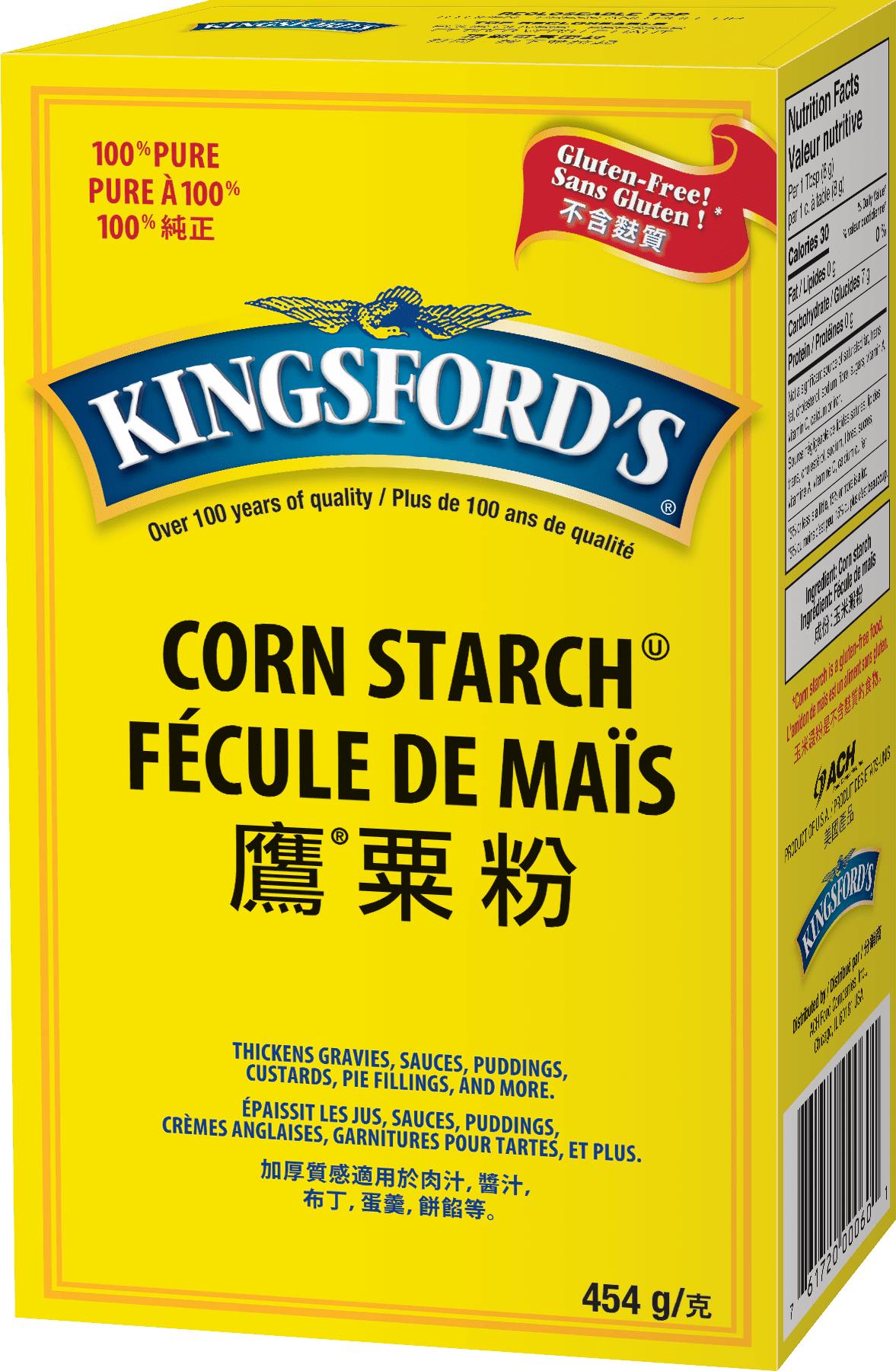 Fécule de maïs Kingsford 454g