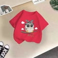 thumbnail image 4 of WEAIXIMIUNG Vêtements Mignons pour Adolescentes Été Filles Mignonnes Imprimé Col Rond Manches Courtes T-Shirt Décontracté Mode Ample, 4 of 4