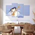thumbnail image 3 of Elephant Stock Saraswati And Swan Wall Art - Horizontal Multi Panel Canvas - Living Room Wall Decor - Religion And Spirituality Multi Panel - Blue And White Decor - 68" x 42", 3 of 8
