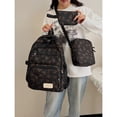 thumbnail image 3 of Print Backpack Large Capacity Casual Daypack Water Resistant Nilong Laptop Bag Multi Pocket Student Computer Fashionable Backpack With Black Zipper Pulls For School Travel And Everyday Use, 3 of 3