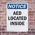 thumbnail image 4 of (2 Pack) AED Located Inside OSHA Notice Sign 18 Inch X 24 Inch Indoor / Outdoor Rust-Free Aluminum Metal Signs for Workplace, Workshop, and Construction Site, Made in the USA, 4 of 8
