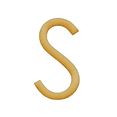 thumbnail image 2 of Pack of 1, 12 Inch x 1/8 Inch S Wood Letters in The Century Gothic Font for Wood Craft Project, Children or Adult Art Work, Home and Holiday Décor and DIY Fun, Made in USA, 2 of 2