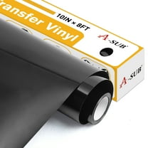 A-SUB 3D Puff Vinyl Black HTV Vinyl Roll 10" x 8 FT 3D Puff Heat Transfer Vinyl For Cutting Machines, PU 3D Puff Vinyl HTV