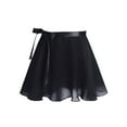 thumbnail image 4 of iEFiEL Girls Adjustable Shoulder Ballet Dance Gymnastics Leotard with Chiffon Wrap Skirt Black-A XXL, 4 of 7