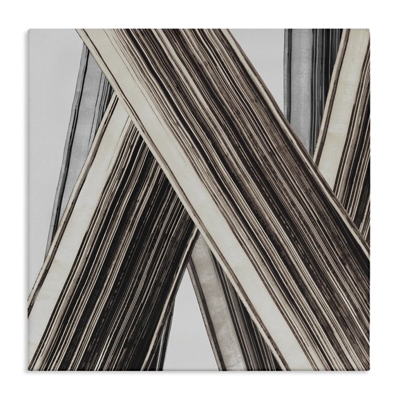 Stupell Industries Intersecting Lines Abstract Abstract Painting Wrapped Canvas Art Print Wall Art, 17 x 17