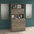 thumbnail image 7 of Office 500 Lateral File Cabinet with Hutch in Modern Hickory - Engineered Wood, 7 of 7
