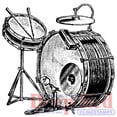 thumbnail image 2 of Deep Red Cling Rubber Stamp Rubber Stamp Drum Set Music, 2 of 4
