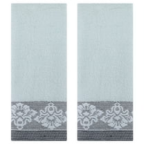 REGALWOVEN Floral Jacquard Hand Towels Set of 2, Home Soft Absorbent Hand Towel for Bathroom, Hotel, Gym and Spa Brown 13" x 29"