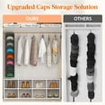 thumbnail image 6 of Lifewit 7 Compartments Hat Organizer for Baseball Caps, 1 Pack Hat Rack Hanging Storage Organizer, Non-Woven Fabric Display Shelf Holds Up to 40 Hats, Cap Holder Hanger for Closet, Bedroom, Grey, 6 of 7