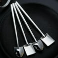 thumbnail image 5 of 4PCS 304 Stainless Steel Spoon,Flat Tip Shovel, 7-Inch Long Handle Iced Tea Spoon, Coffee Spoon, Ice Cream Spoon, Stainless Steel Cocktail Stirring Spoons, 5 of 7