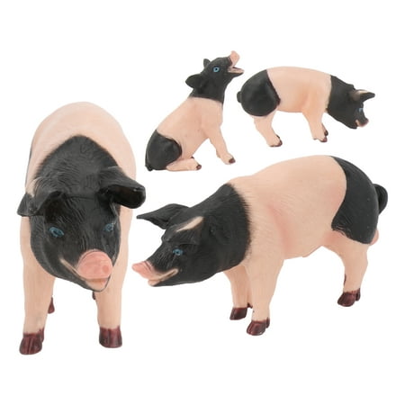

NUOLUX 4Pcs Mini Pig Model Toys Simulation Farm Poultry Animal Model Children Plaything