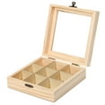 thumbnail image 4 of 3X Wooden Tea Bag Jewelry Organizer Chest Storage Box 9 Compartments Tea Box Organizer Wood Sugar Packet Container, 4 of 8