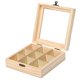 thumbnail image 4 of 2X Caja organizadora de joyas de madera para guardar bolsitas de té, 9 compartimentos, caja organizadora de té, contenedor de madera para paquetes de azúcar, 4 of 8