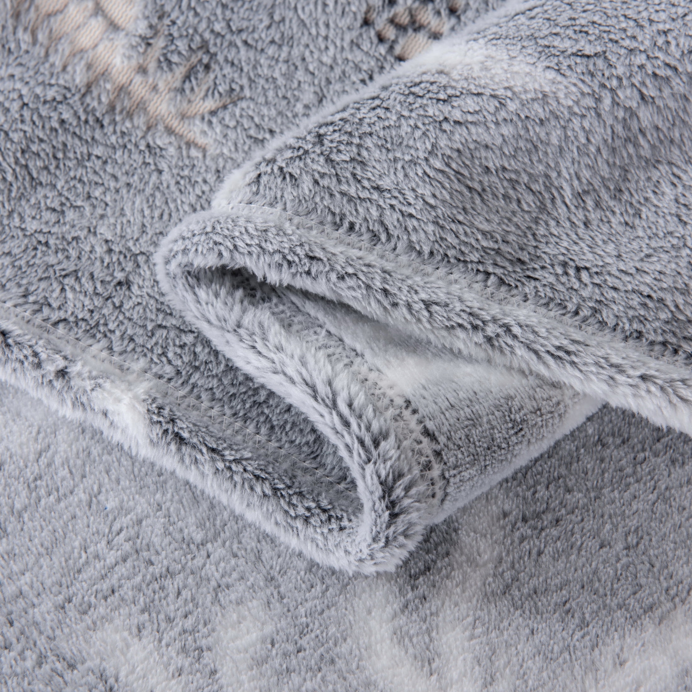 Your Zone Gray Dinosaur Polyester Velvet Plush Glow in the Dark Throw Blanket, Twin/Full, 72" X 90",  For Kids