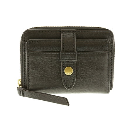 Fossil - Fossil Women&#39;s Fiona Zip Coin Leather Wallet - Black - www.bagsaleusa.com