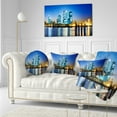 thumbnail image 3 of Designart Canary Wharf London - Cityscape Photo Throw Pillow - 12x20, 3 of 5