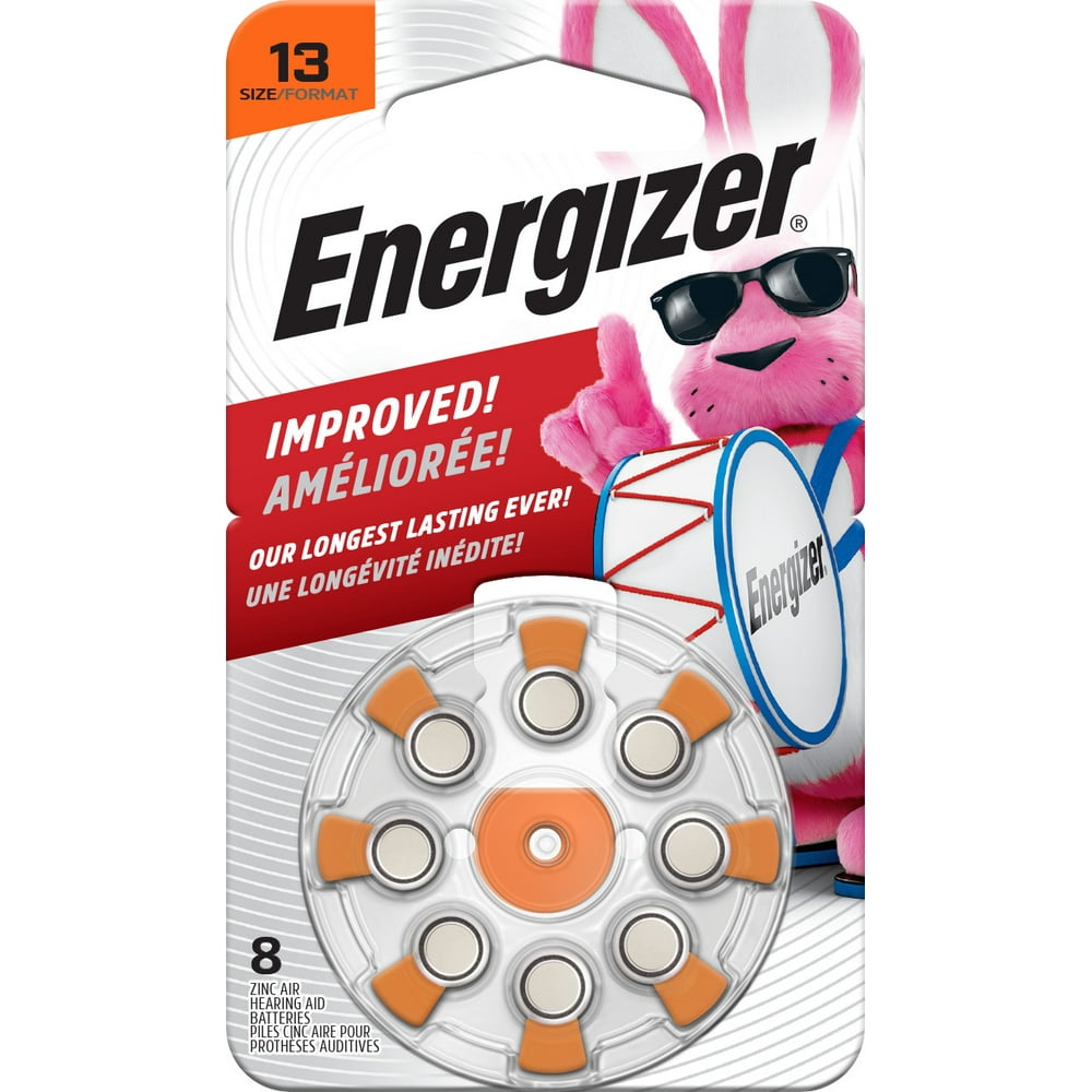 Energizer Hearing Aid Batteries Size 13, Orange Tab, 8 Pack Walmart