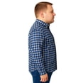 thumbnail image 3 of Big Kong camisa manga larga cuadros azul marino ropa oversize caballero, 3 of 5