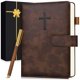 thumbnail image 1 of Bible Journal PAPEJOON de piel para hombre con rastreador de la Biblia, color marrón, 1 of 7