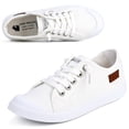 thumbnail image 5 of JENN ARDOR Womens Canvas Shoes Low Tops Lace up Fashion Sneakers Comfort Flat Shoe, 5 of 11