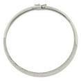thumbnail image 2 of White Sterling Silver bracelet Bangle Diamond-cut 11 mm, 2 of 3