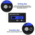 thumbnail image 3 of DC 12V 24V 36V 48V 60V 72V 84V Golf Cart Battery Meter with Alarm, Front Setting and Switch Key Battery Capacity Voltage Indicator Gauge Acid and Lithium ion Indicator(Blue), 3 of 12