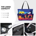thumbnail image 3 of Fotbe Beach with Palm Trees Bolsa de Viaje para Playa - Resistente al Agua, Bolsa Tote de Gran Capacidad y Ligera con 7 Bolsillos para Mujeres y Hombres, 3 of 7