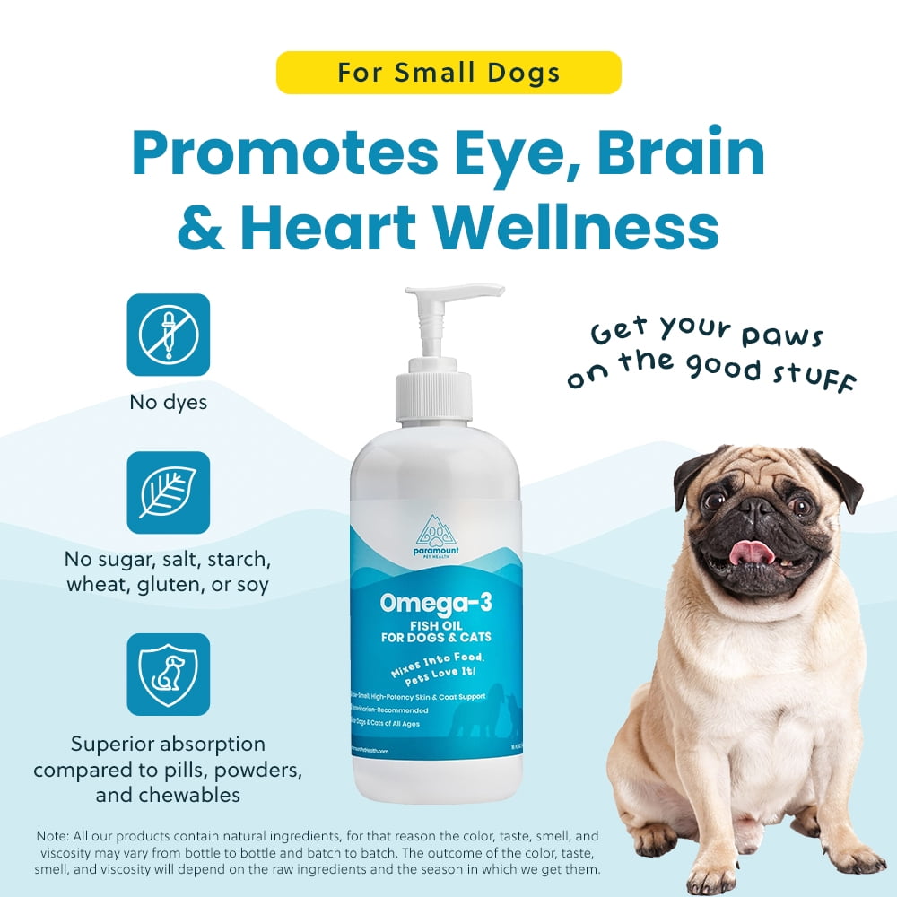 Paramount Pet Health Liquid Omega 3 Supplement for Dogs & Cats - 16 oz